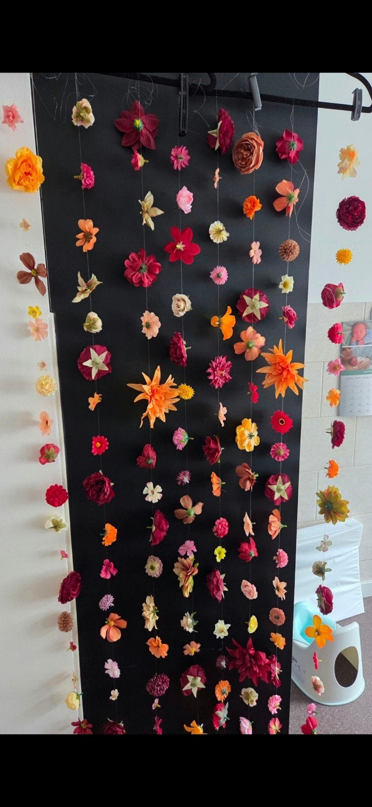 8x handgemaakte bloemenslinger bruiloft – 1,90 m, Ophalen of Verzenden, Nieuw, Versiering