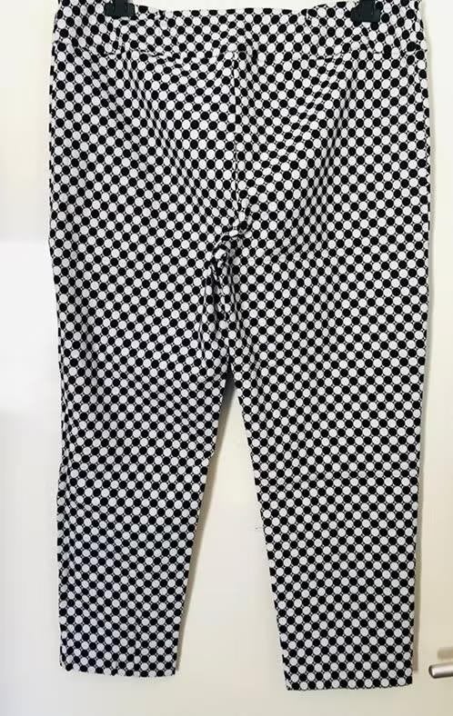 Joseph Ribkoff zwart/witte pantalon maat 46[vj], Zwart, Maat 46/48 (XL) of groter, Ophalen of Verzenden, Zo goed als nieuw