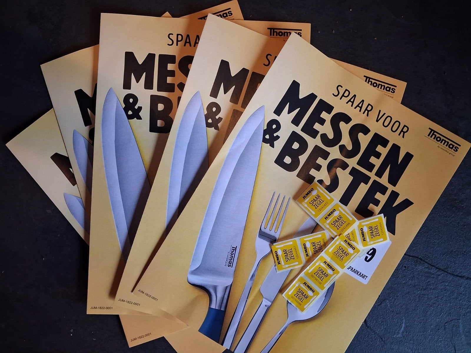 Gezocht: Jumbo spaarzegels Messen & Bestek, Ophalen of Verzenden, Winkel, Super of Benzinepomp, Zegels, Bonnen of Punten