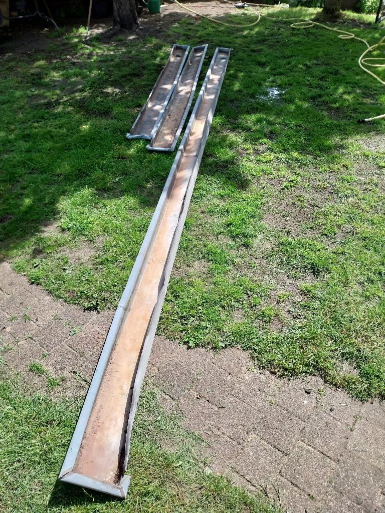 Dak regengoot zink gebruikt, Ophalen, Gebruikt, 4 tot 6 meter, Zink
