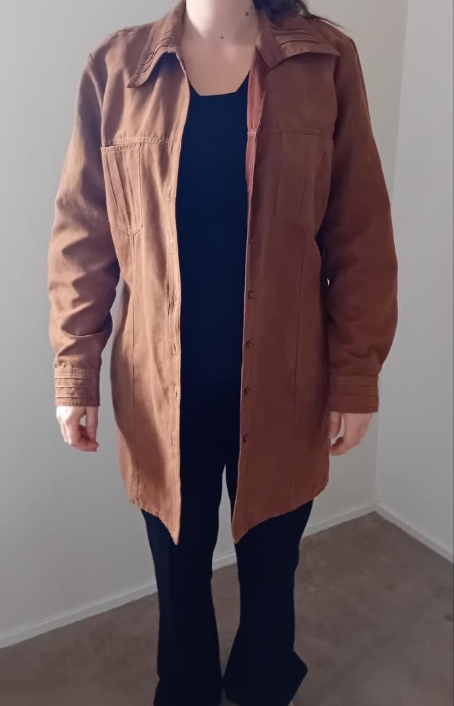 Suède vest jasje maat XL M&S mode, Bruin, Ophalen of Verzenden, Zo goed als nieuw, Jasje