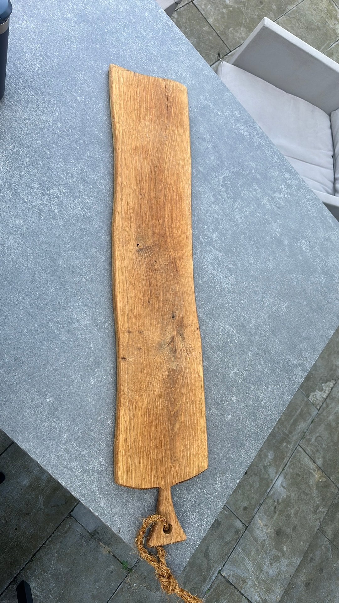 Mooie borrelplank, Ophalen of Verzenden, Zo goed als nieuw, Rond, Hout