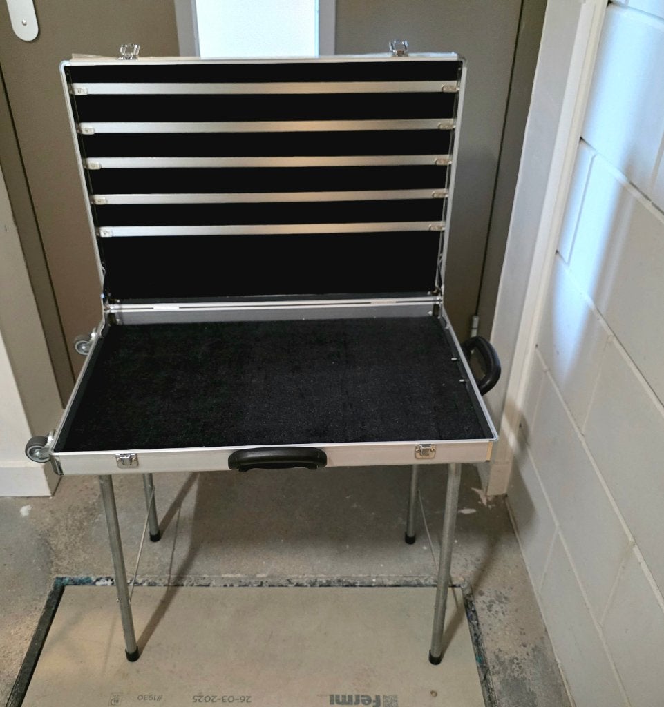 sieraden show vitrine 2-stuks nieuw aluminium lichtgewicht., Ophalen, Overige materialen, Overige typen