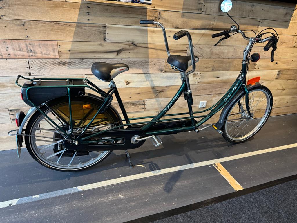 Duo-Met Tandemfiets - Groen, Goede Staat, 53 tot 57 cm, Minder dan 10 versnellingen, Ophalen of Verzenden, Zo goed als nieuw