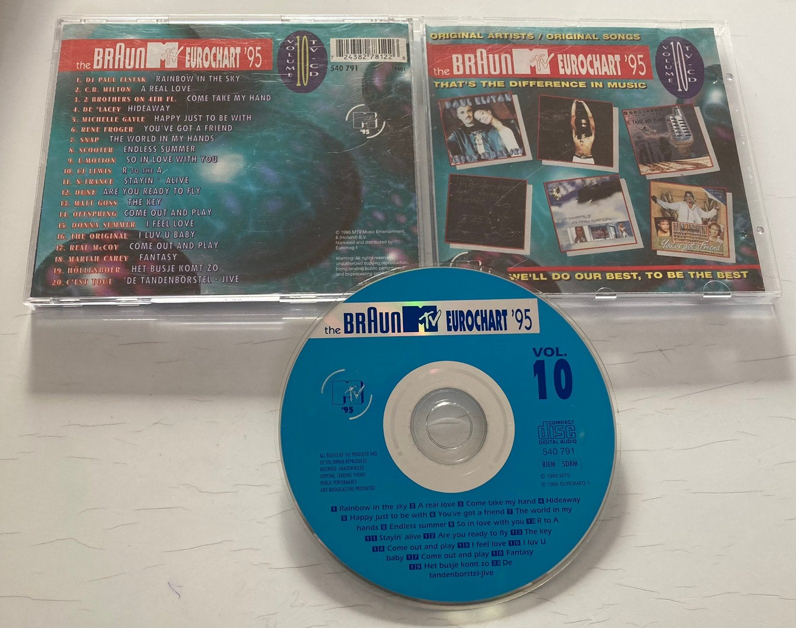 The Braun MTV Eurochart ‘95 volume 10, Cd's en Dvd's, Cd's | Verzamelalbums, Ophalen of Verzenden, Zo goed als nieuw, Pop