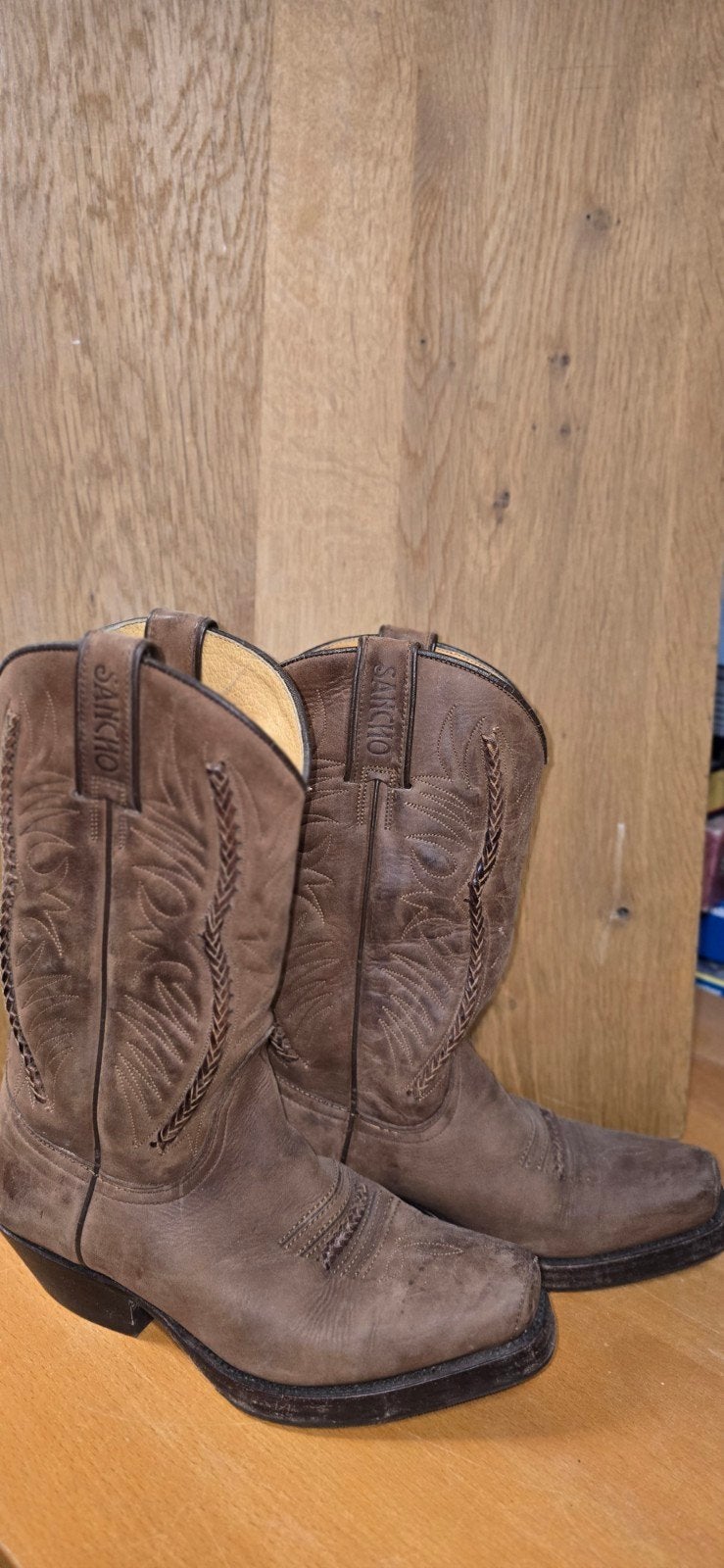 Sancho ledere laarzen  mt 38, Kleding | Dames, Schoenen, Ophalen of Verzenden, Zo goed als nieuw, Bruin, Hoge laarzen