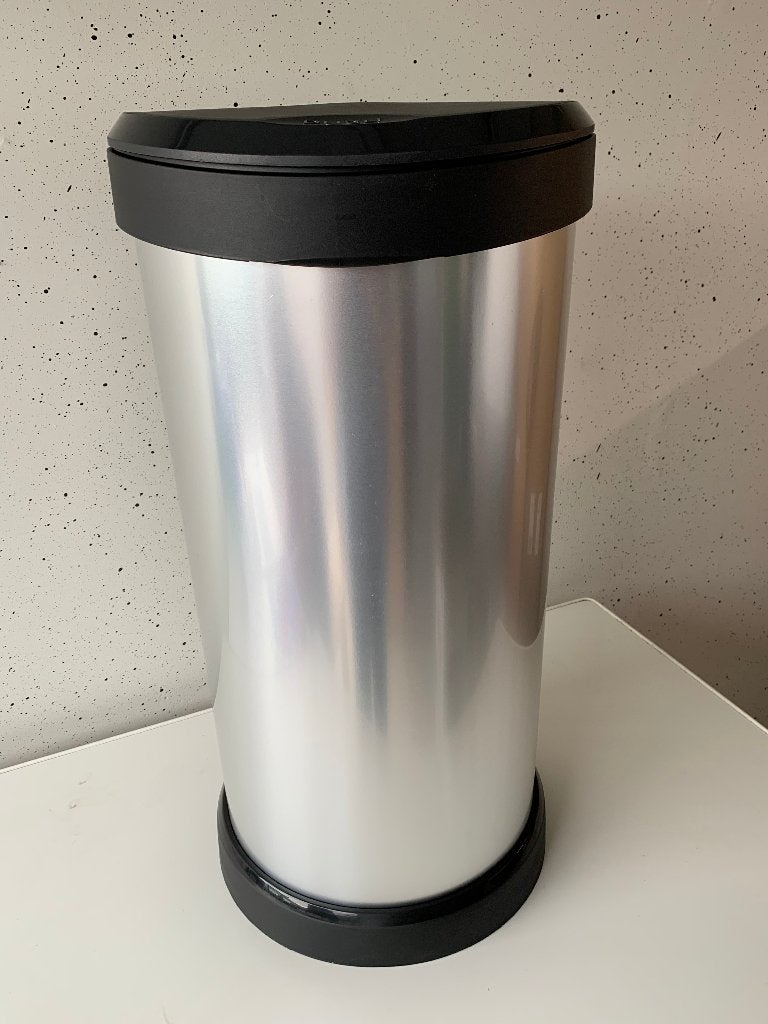Curver Decobin Push Prullenbak - 40L - Metallic, Kunststof, Keter Benelux B.V., Verzenden, Nieuw