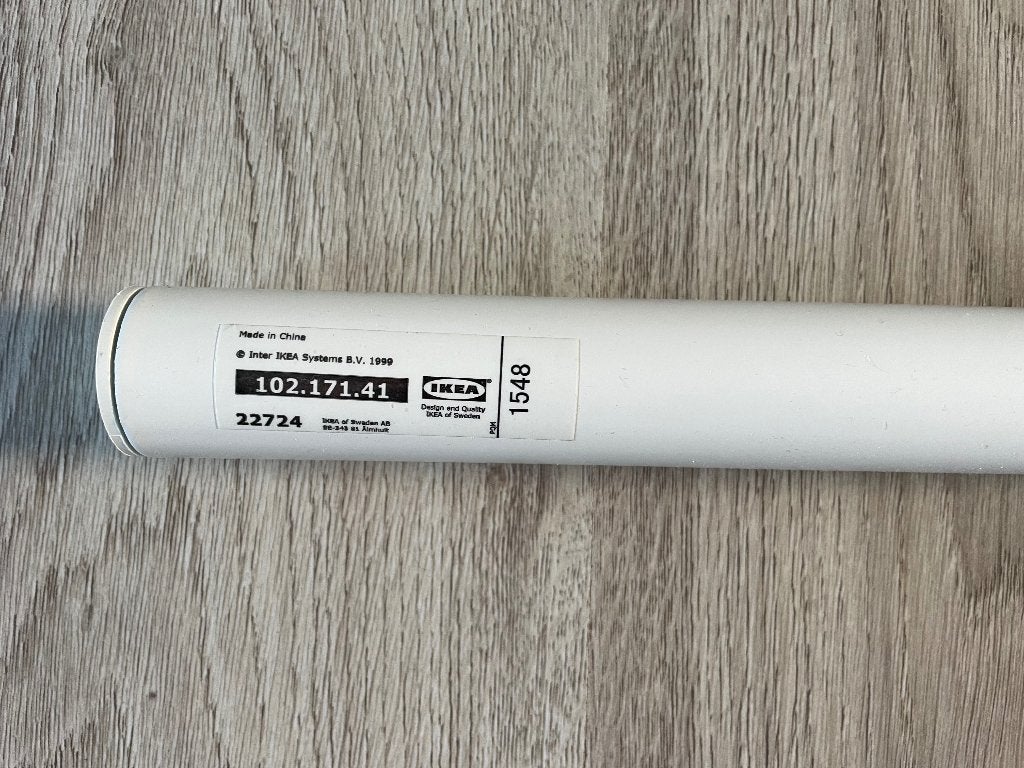 IKEA RÄCKA Gordijnroede, wit, 120-210 cm, Ophalen, Overige materialen, Wit, Zo goed als nieuw