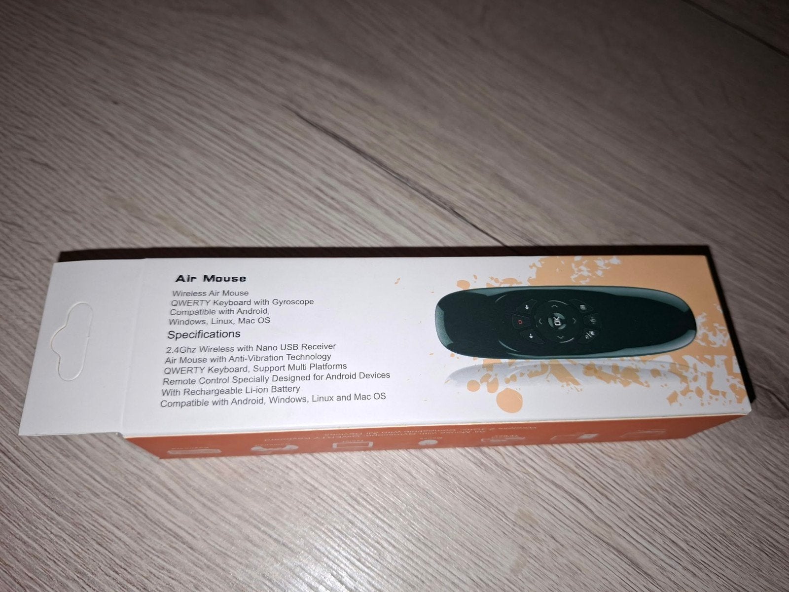 Air Mouse met QWERTY toetsenbord en gyroscoop, Muis, Toetsenbord en muis-set, Onbekend, Nieuw