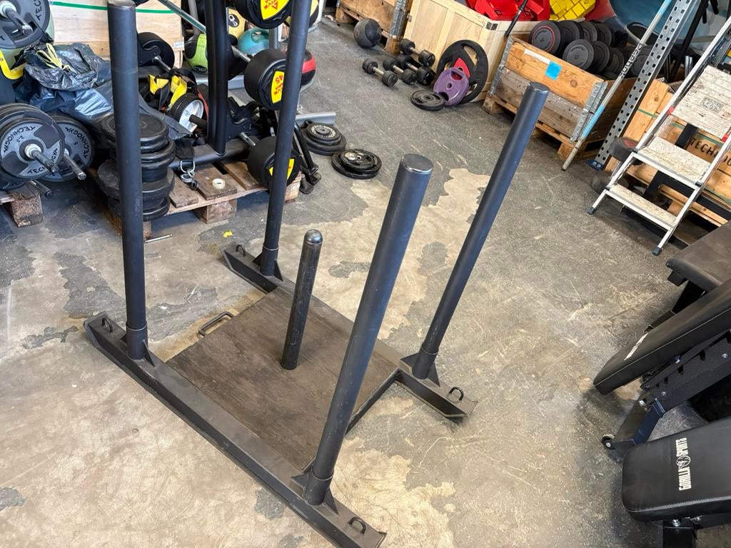 Power Slee sled met sprint track kunst gras  10-x 2 meter, Ophalen, Gebruikt, Sprint track, Power sled
