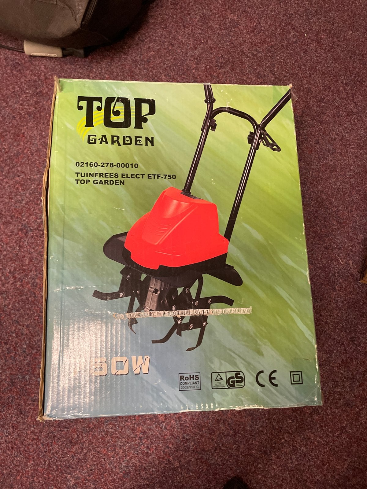 TOP GARDEN Elektrische Tuinfrees ETF-750, Ophalen of Verzenden, Nieuw, Overige soorten