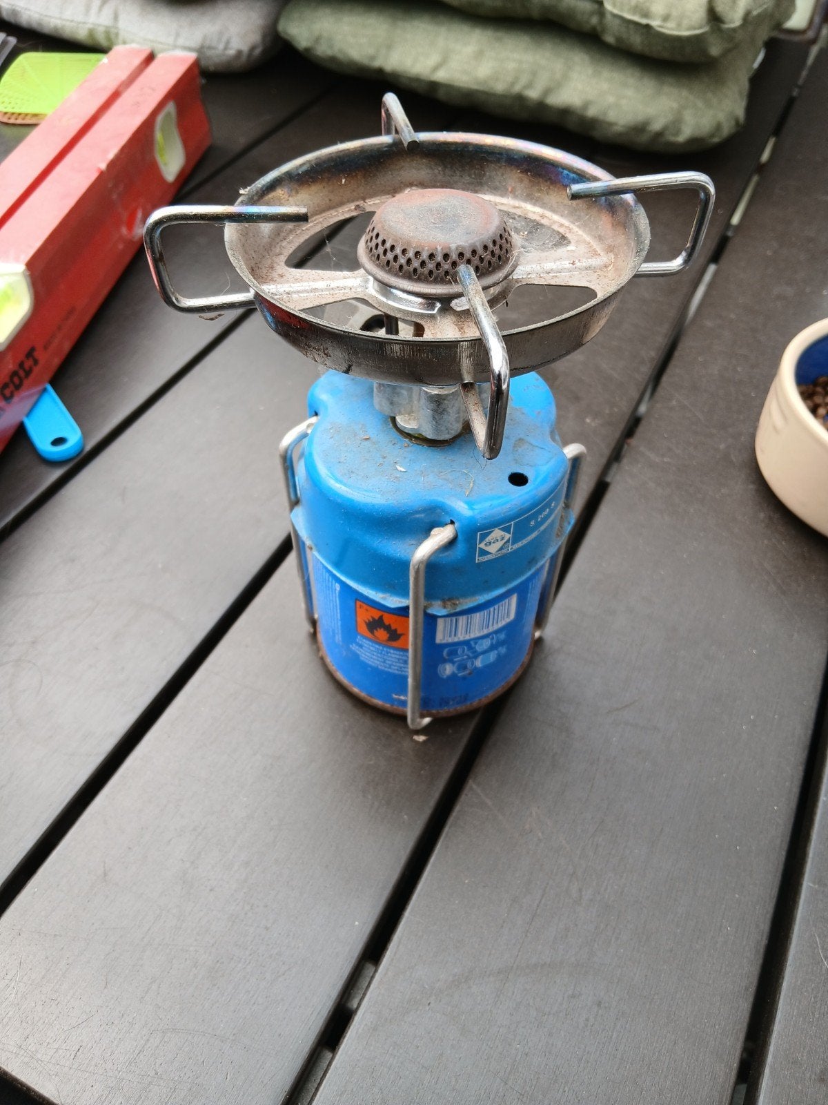 Compacte Camping Gasbrander - Ideaal voor Onderweg, Caravans en Kamperen, Kampeeraccessoires, Ophalen of Verzenden, Gebruikt