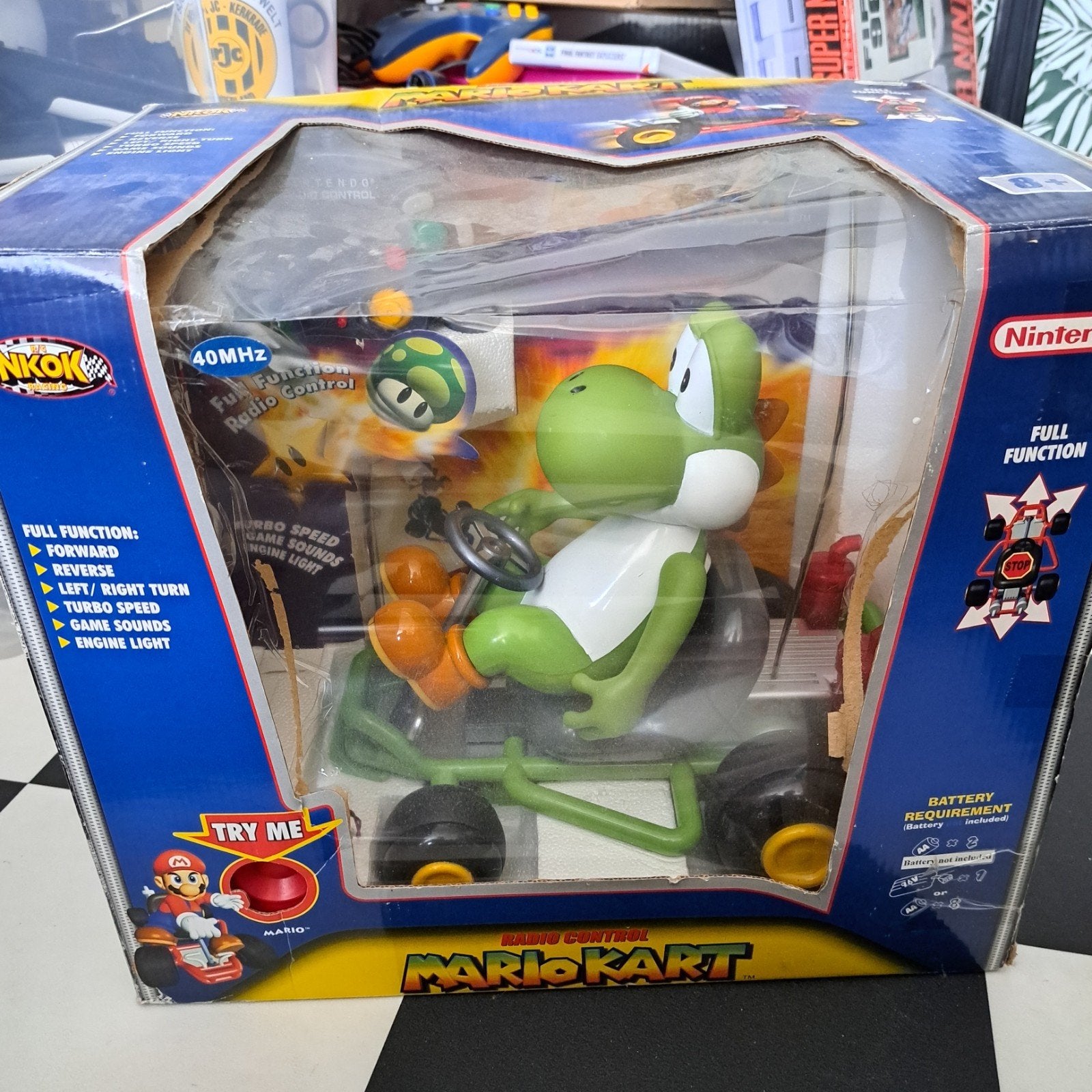 Grote Oude Yoshi Radiobestuurbare Kart - Mario Kart, Overige merken, Gebruikt, Auto, Groter dan 1:32