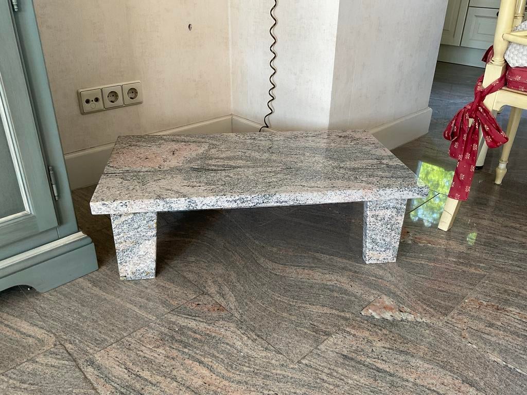Robuuste granieten salontafel - Uniek design, Ophalen, Zo goed als nieuw, 75 cm of meer, Rechthoekig