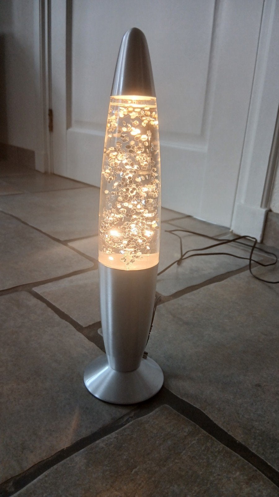 Lava lamp met glitters - Zilverkleurig, Overige merken, Gebruikt, Zilver, Modern