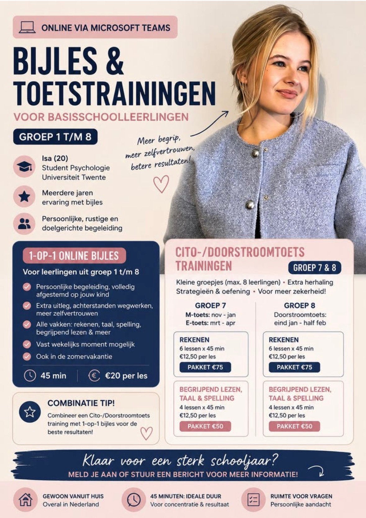 BIJLES + CITO/DOORSTROOMTOETS TRAININGEN, Vacatures, Vacatures | Onderwijs, Wetenschap en Onderzoek, Overige vormen