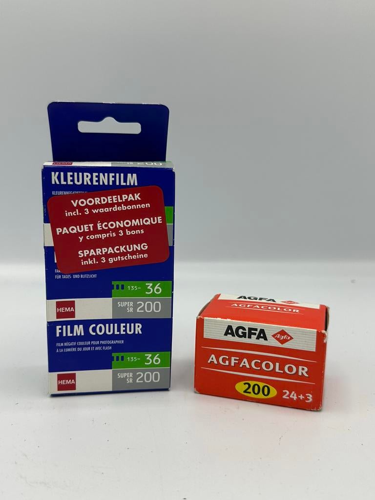 Agfa Agfacolor 200 en Hema Kleurenfilm 200 (verlopen), Audio, Tv en Foto, Filmrollen, Ophalen of Verzenden, 35mm film
