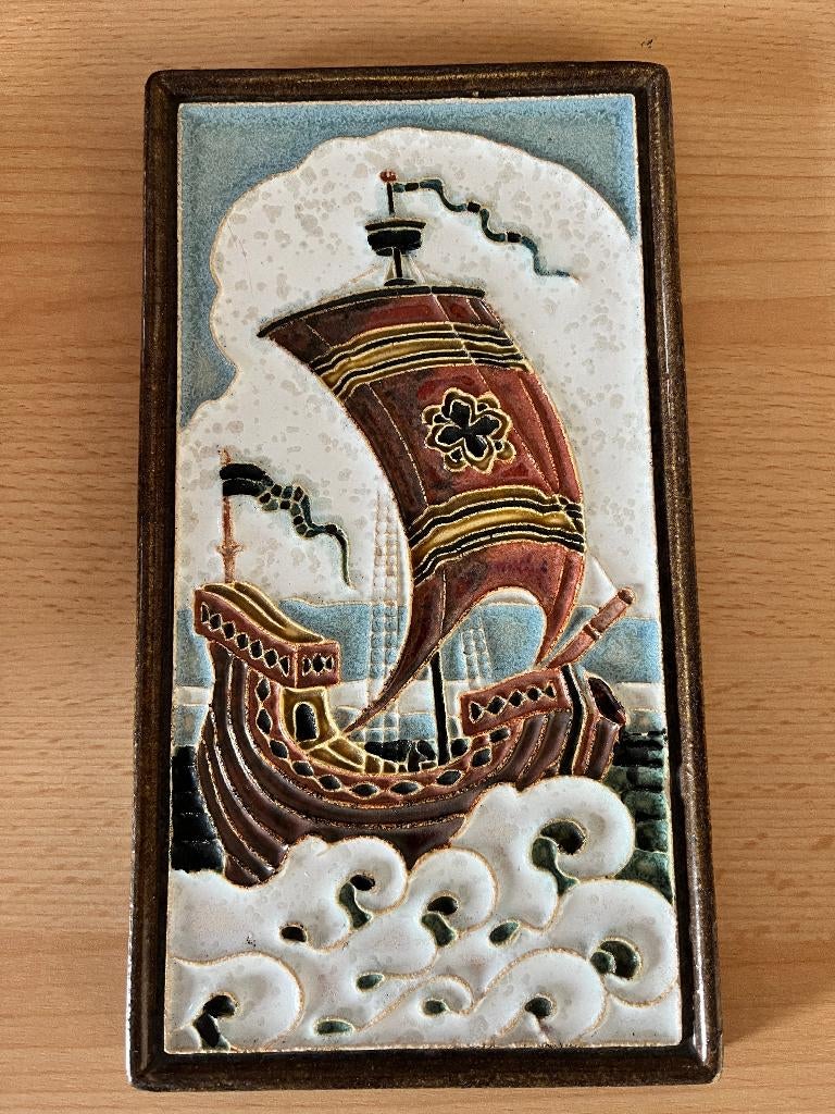 Cloisonné  tegel De Porceleyne Fles, Antiek en Kunst, Antiek | Wandborden en Tegels, Ophalen of Verzenden