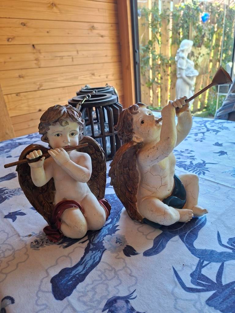 2 muziek engelen, Ophalen of Verzenden