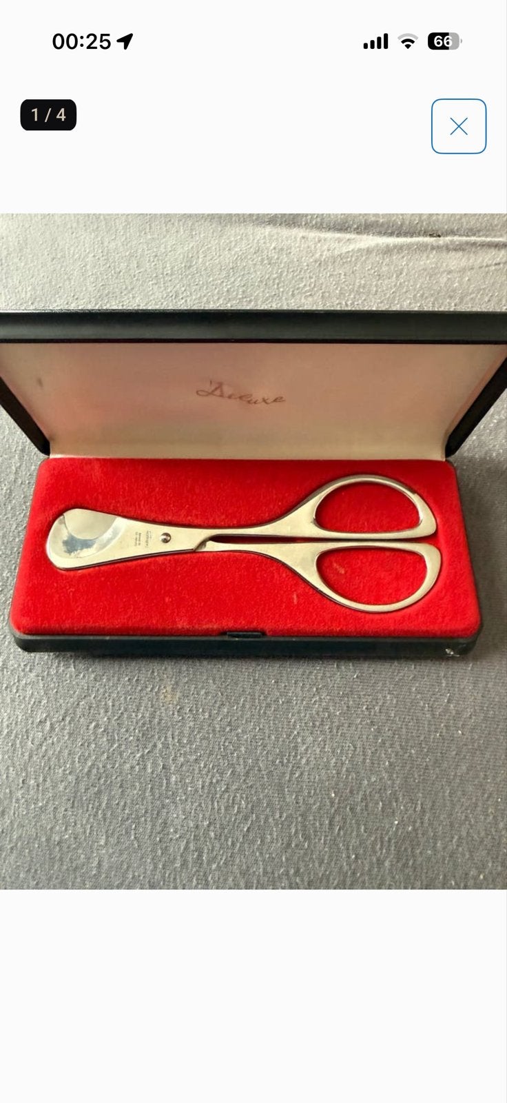 Vintage Solingen sigarenknipper in doosje, Antiek en Kunst, Antiek | Bestek, Ophalen of Verzenden