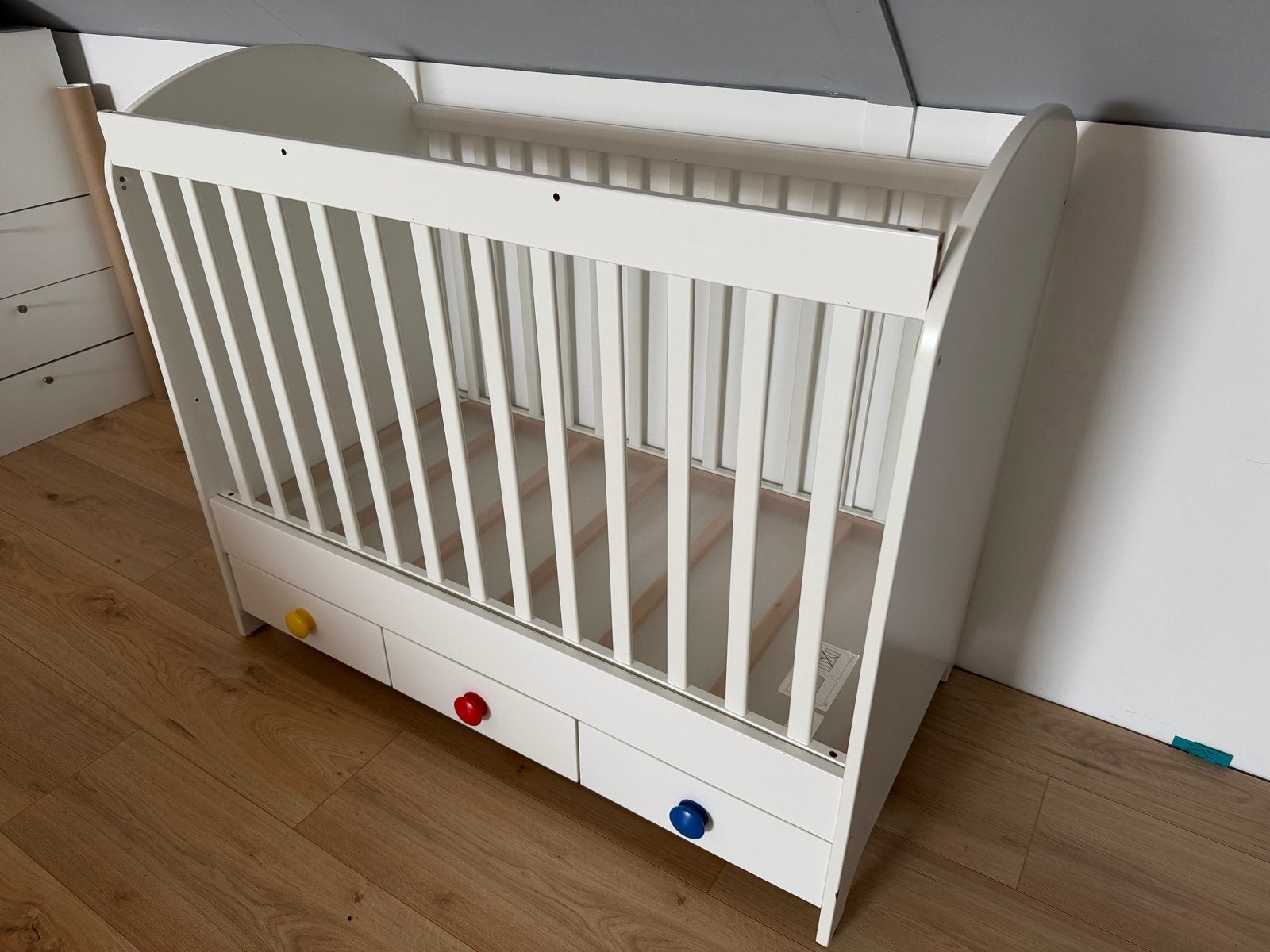 IKEA Gonatt Ledikant 120x60 met matras. Verstelbaar, Ophalen, Gebruikt, Minder dan 140 cm, Matras