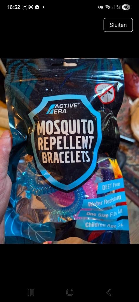 Anti-muggen armbandjes - DEET-vrij en waterbestendig, Ophalen of Verzenden, Nieuw, Overige kleuren, Kunststof of Plastic