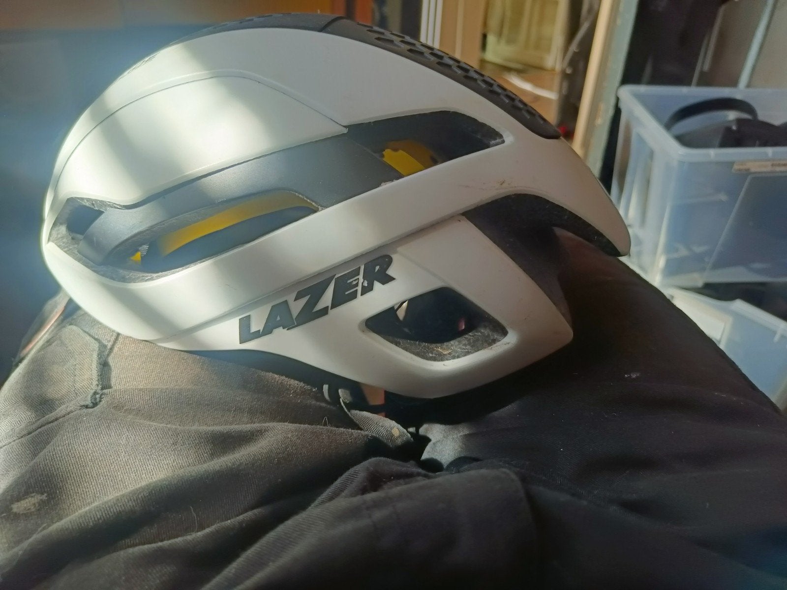 Lazer Bullet 2.0 Racefiets Helm - Wit/Zwart, Fietsen en Brommers, Ophalen, Gebruikt, Heer of Dame, Lazer