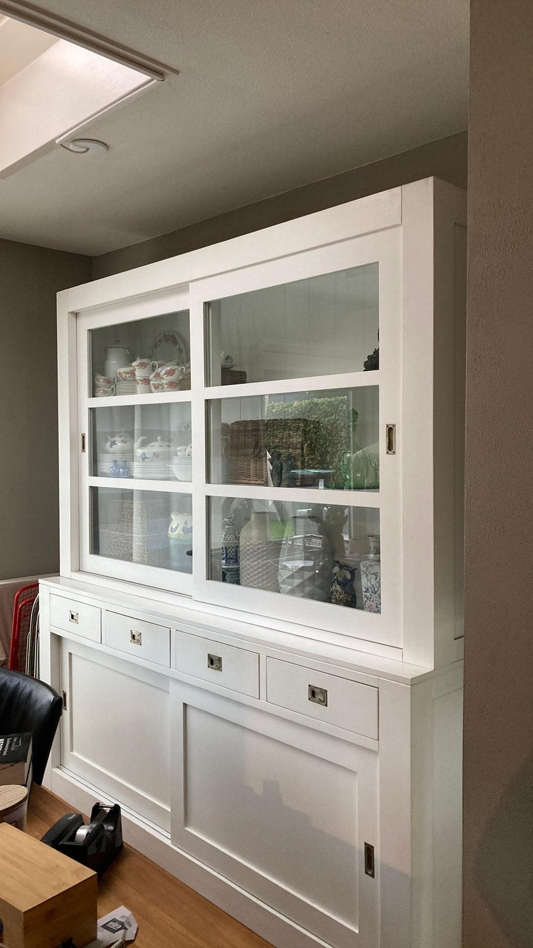 Witte buffetkast, Ophalen, Gebruikt, 50 tot 75 cm, 200 cm of meer