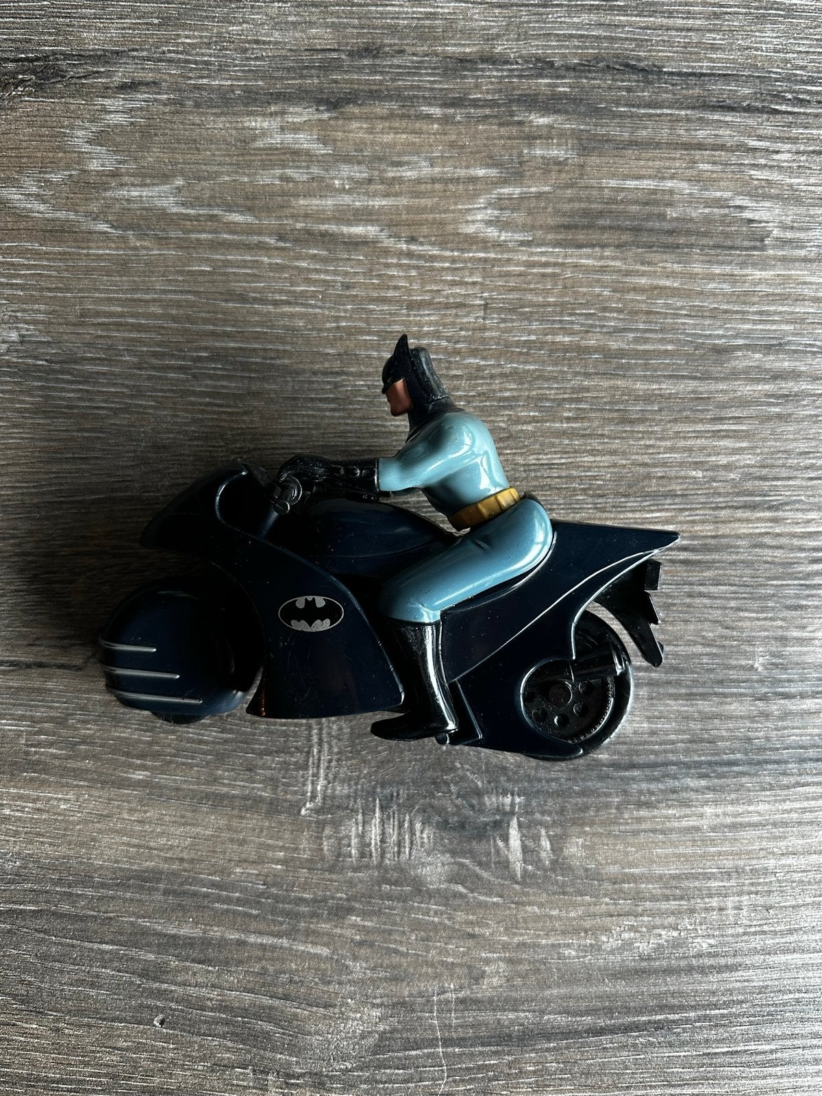 Vintage Batman actiefiguur op motorfiets, Ophalen of Verzenden, Gebruikt