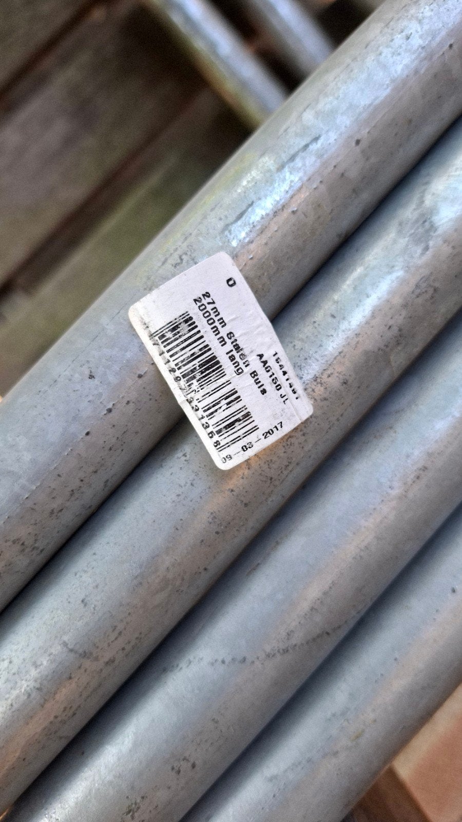 4x 27mm Stalen Buis 2000mm lang, Steigerbuis, Ophalen, Overige materialen, Gebruikt, 20 tot 40 mm