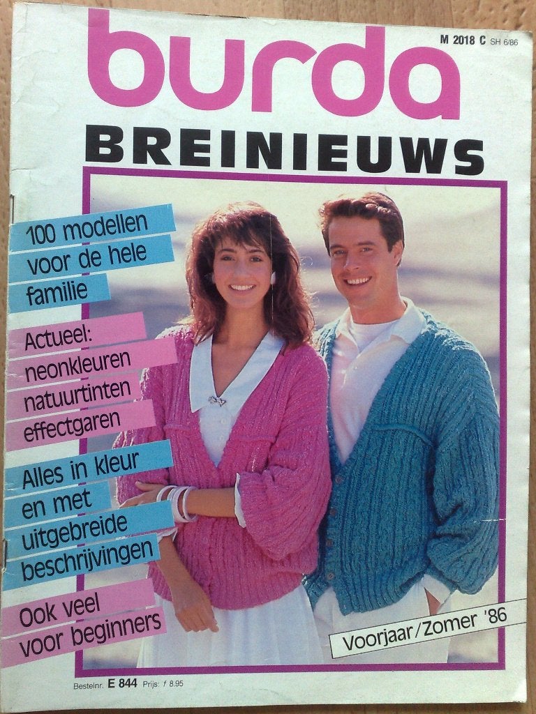 Burda breimode lente / zomer , nr. 6 / 1986, Hobby en Vrije tijd, Breien en Haken, Verzenden, Gebruikt, Breien, Patroon of Boek