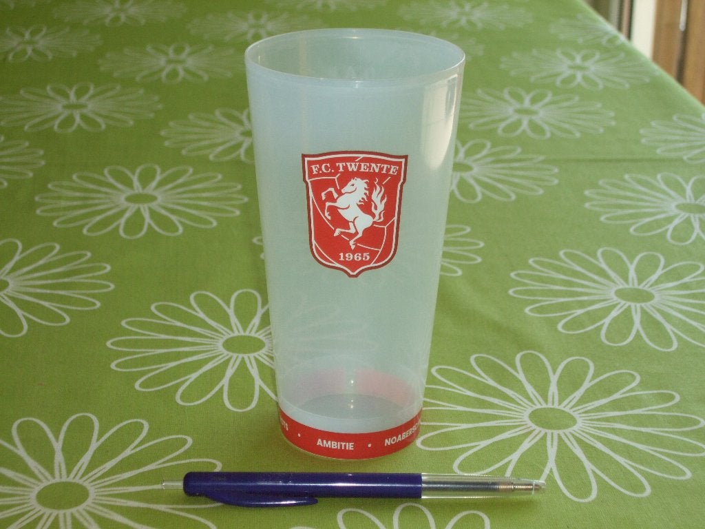 Beker FC Twente - herbruikbare kunststof beker uit stadion, Verzamelen, Ophalen of Verzenden, Zo goed als nieuw, F.C. Twente, Overige typen