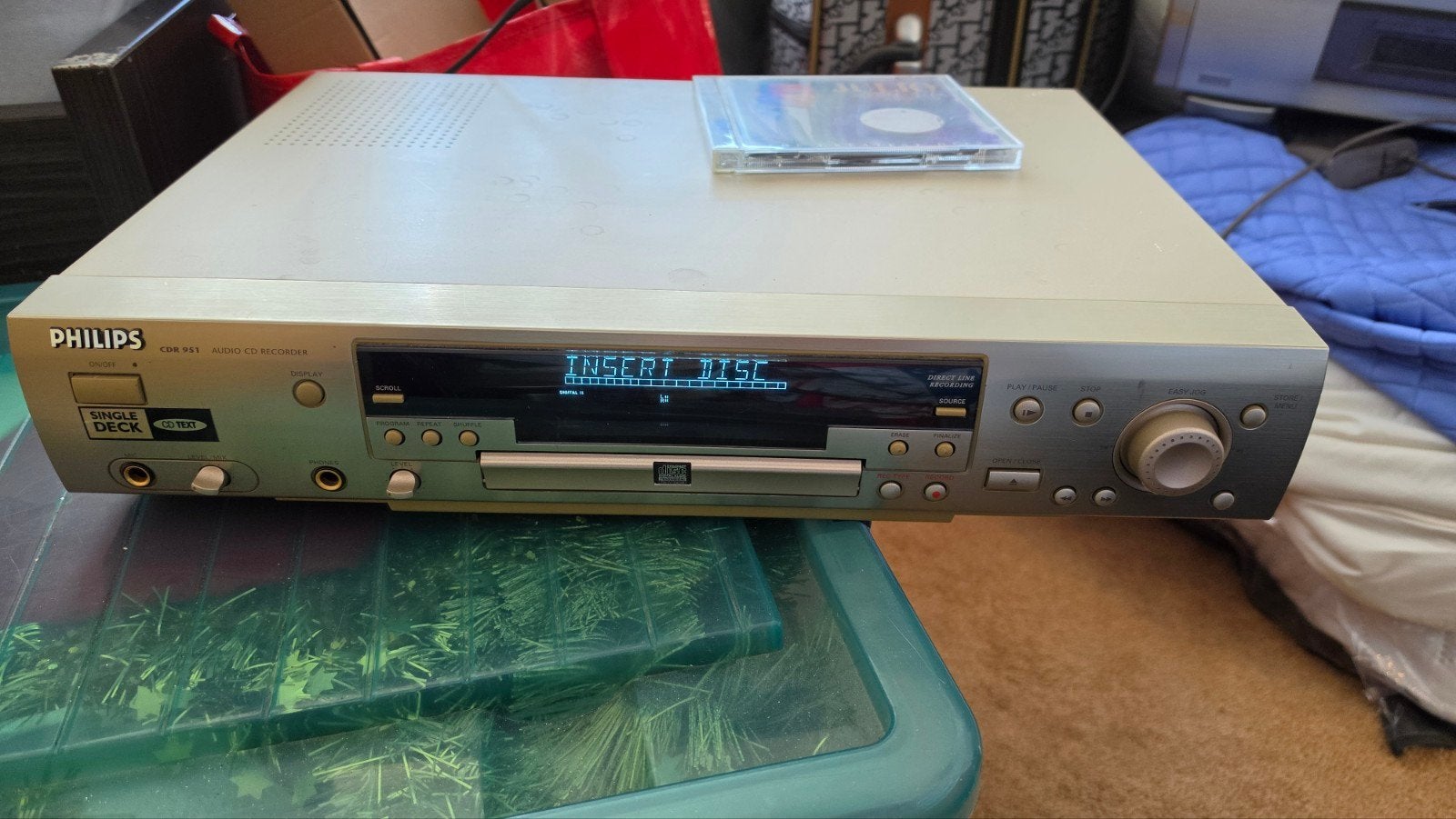 Philips CD Recorder met afstandsbediening - Perfecte staat, Ophalen of Verzenden, Zo goed als nieuw, Philips