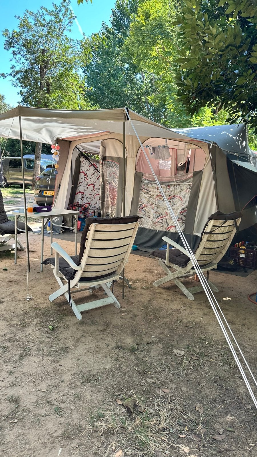 Ruime Camplet Royal vouwwagen met voortent en slaapcabines, Ophalen, Gebruikt, Tot en met 4