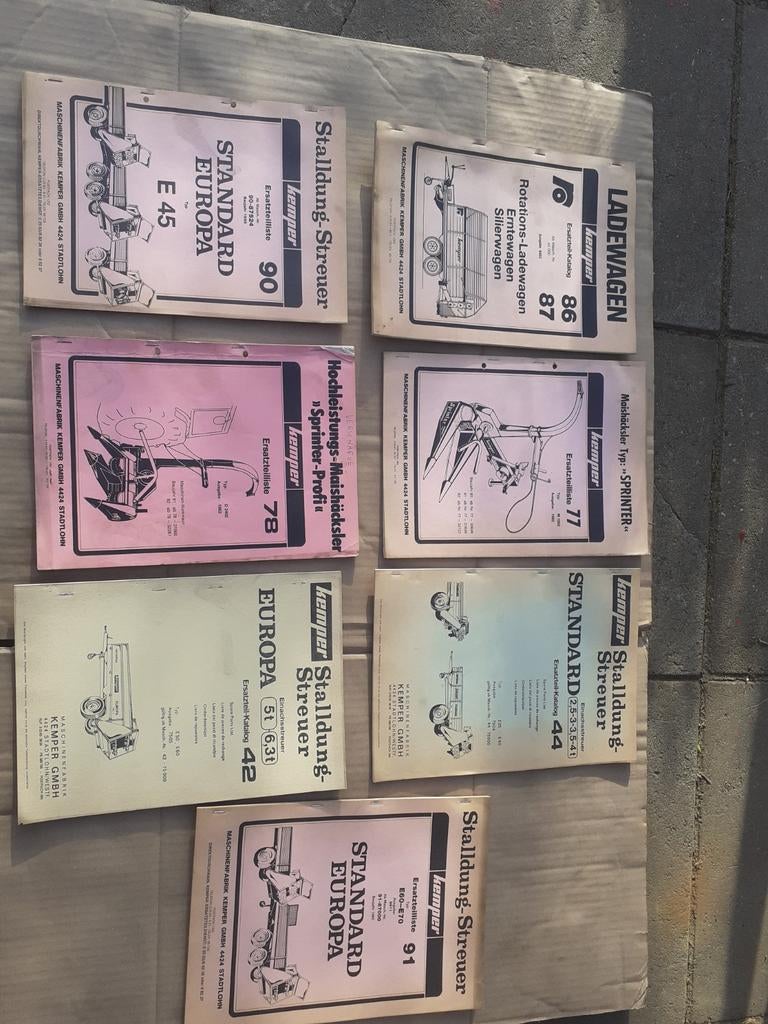 Kemper onderdelen boeken folders handleiding, Boeken, Catalogussen en Folders, Ophalen of Verzenden, Zo goed als nieuw