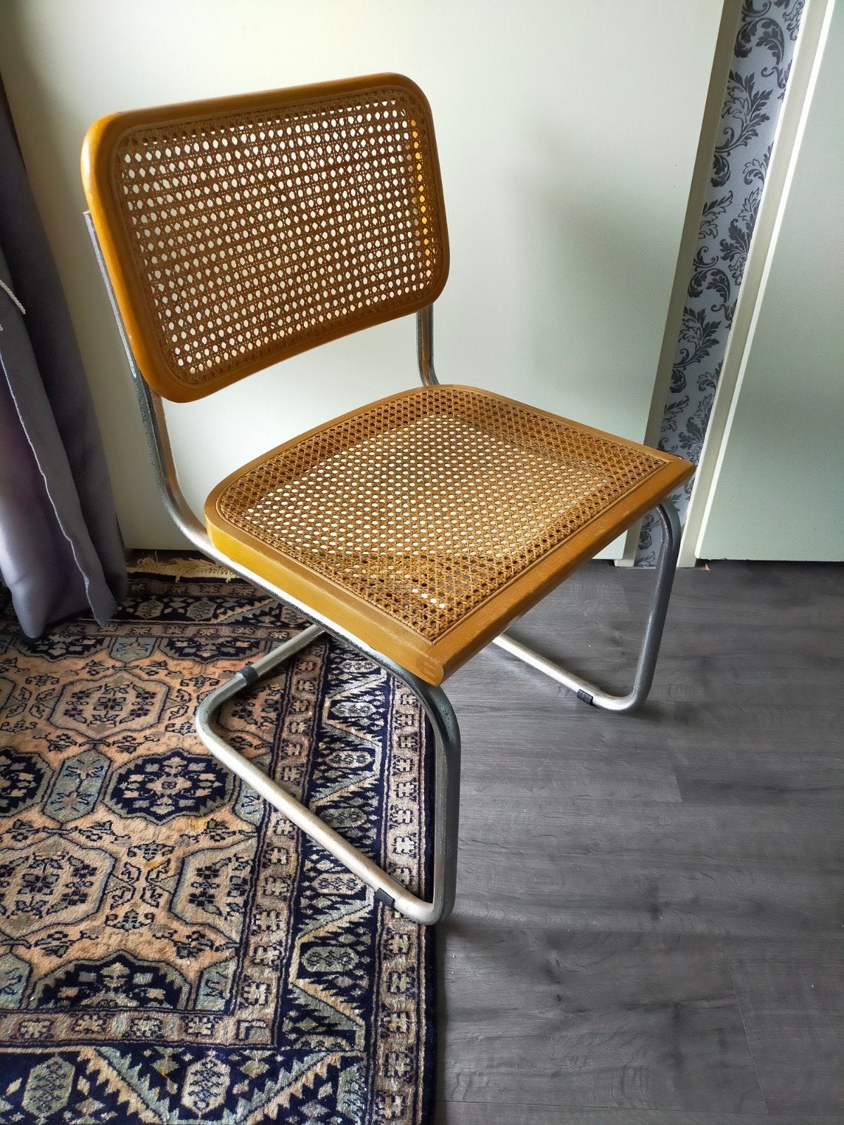 Vintage Cesca stoeltje Marcel Breuer style, Ophalen, Gebruikt, Overige kleuren, Metaal
