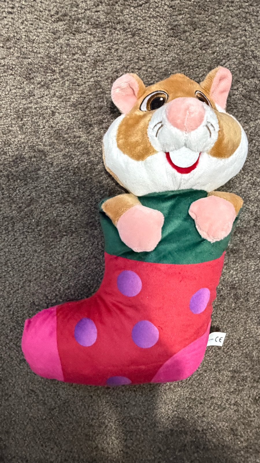 AH albert heijn hamster knuffel - kerst sok, Ophalen of Verzenden, Zo goed als nieuw, Overige typen