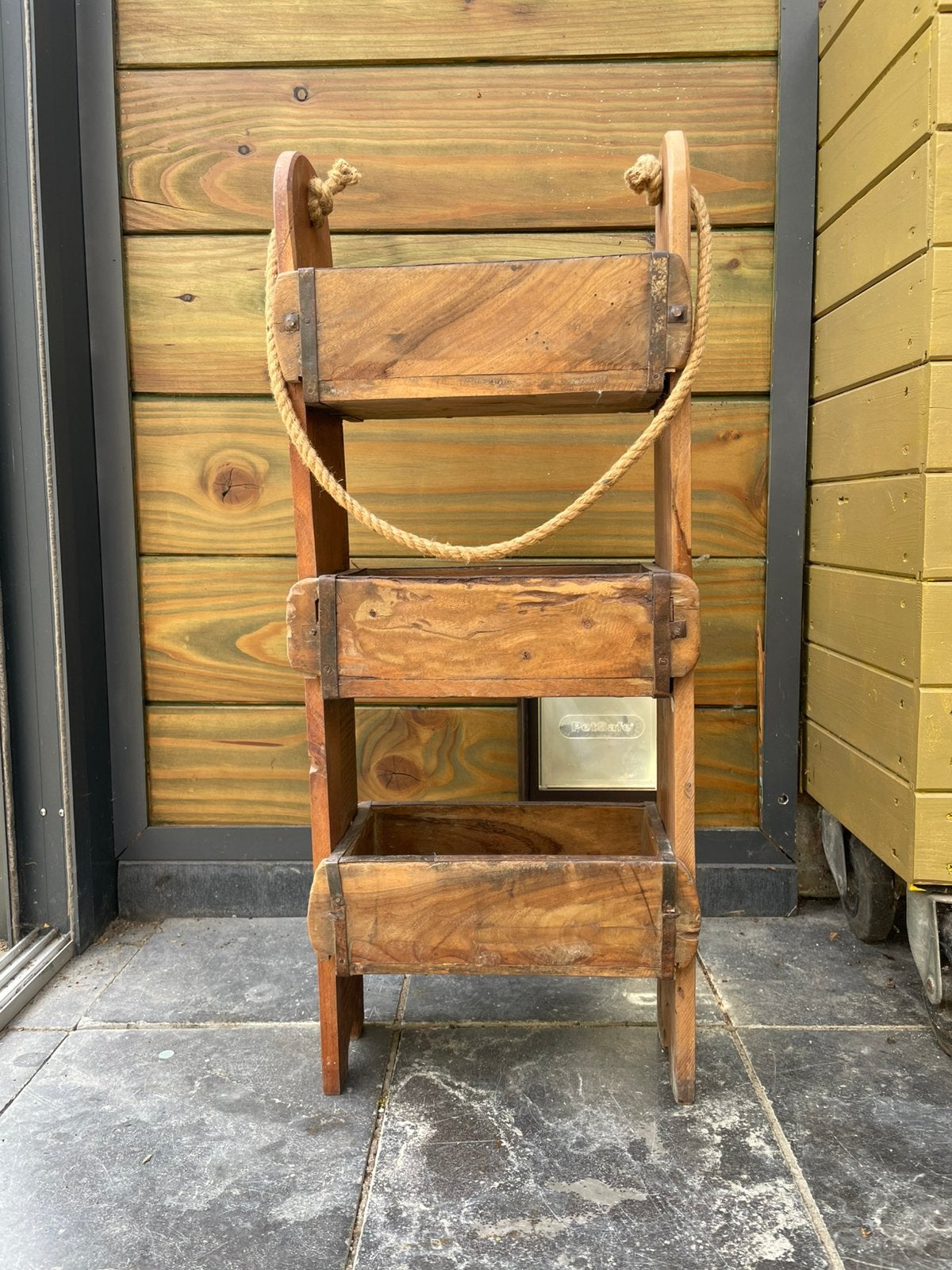 Houten rek, vintage, Ophalen, Gebruikt, Minder dan 60 cm, 60 cm of meer