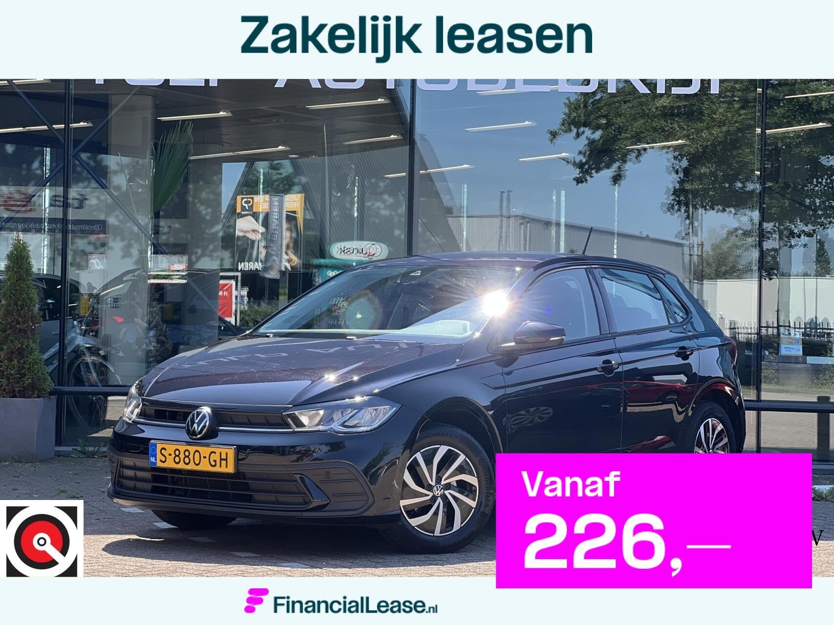 Volkswagen Polo 1.0 TSI Life Business Clima Cruise BTW NAP, Voorwielaandrijving, Automatische klimaatregeling, Stof, Gebruikt
