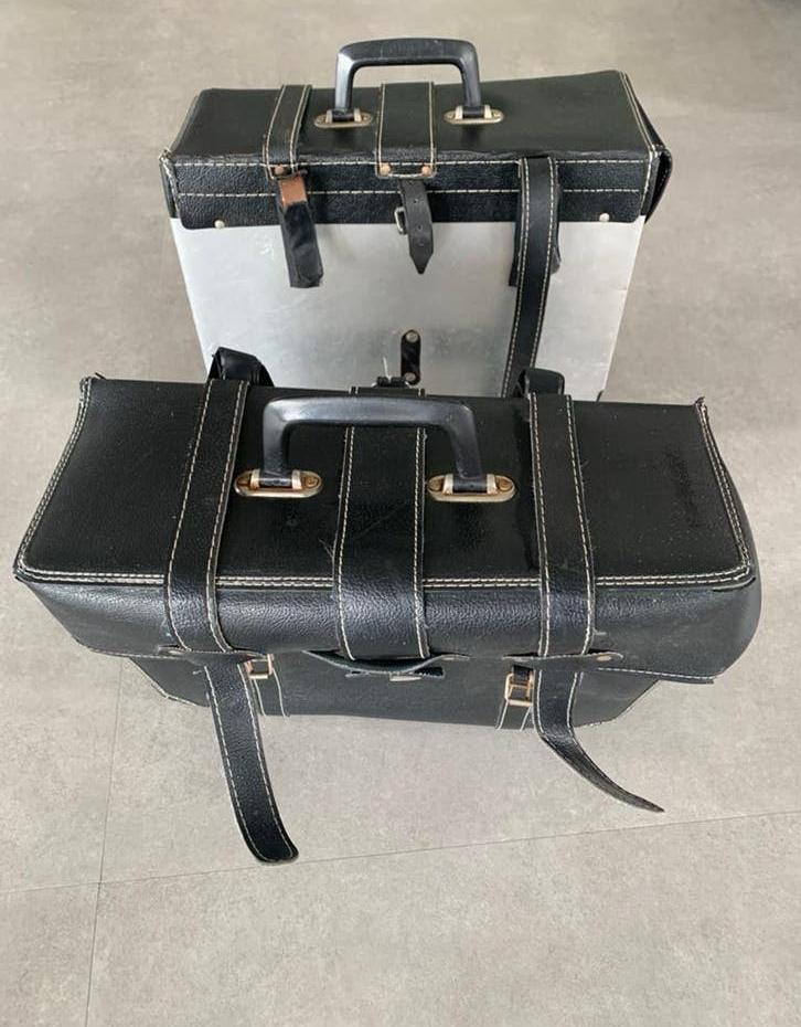 Retro vintage oldtimer brommer originele fietstassen, Ophalen of Verzenden, Gebruikt, Overige merken