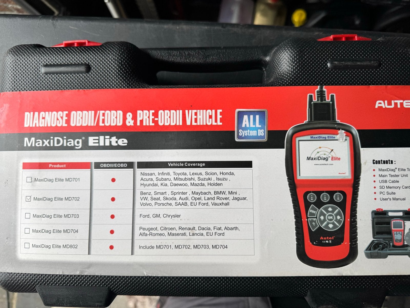 Autel MaxiDiag Elite MD702 - Defect (kabel mogelijk defect), Ophalen of Verzenden, Gebruikt