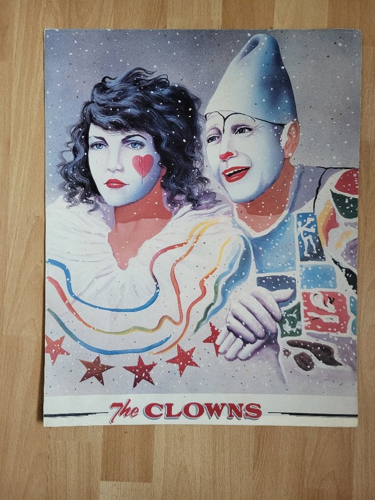 Circus / vintage poster 'The Clowns' - 40x50 cm., Ophalen of Verzenden, Zo goed als nieuw