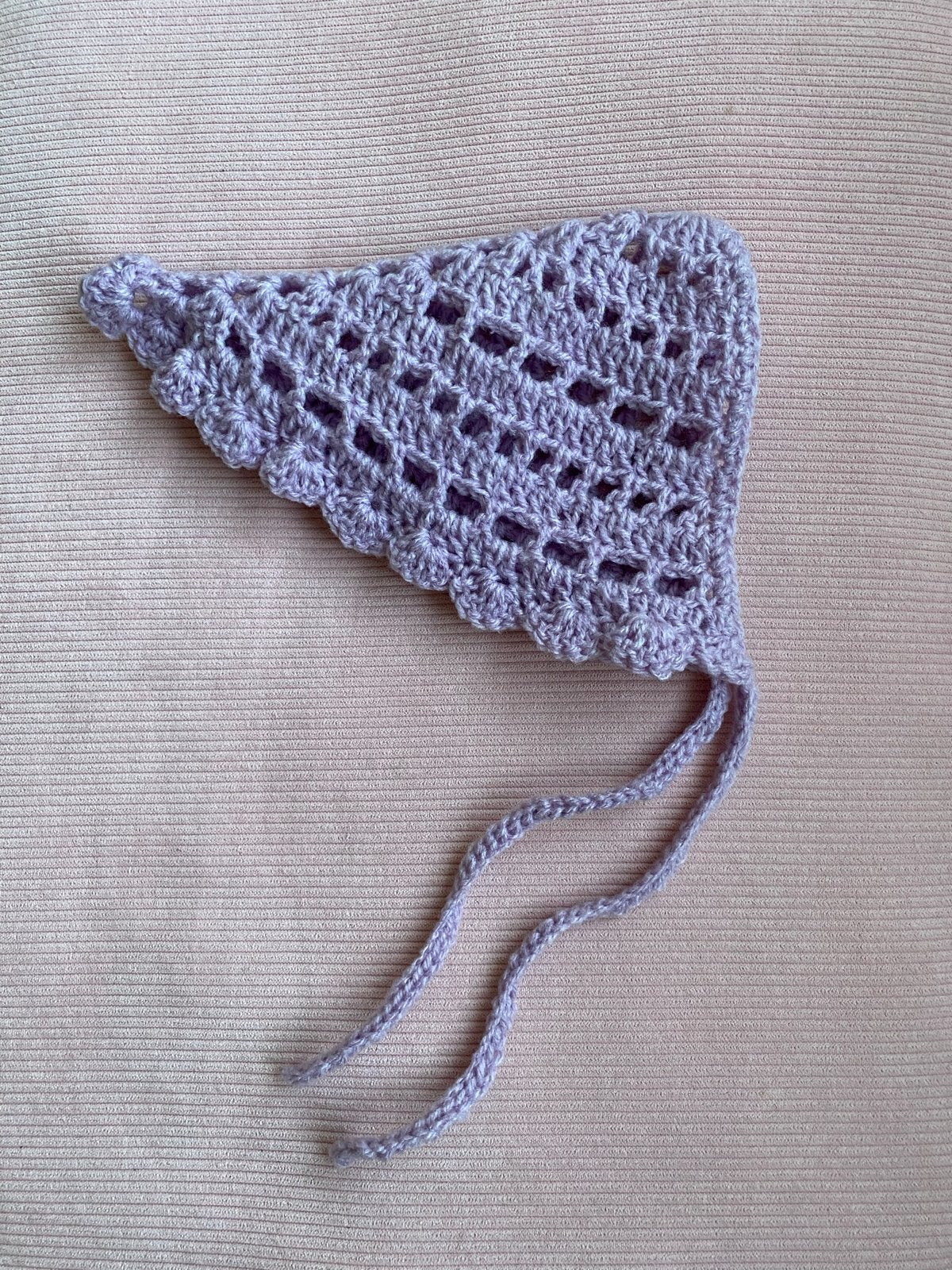 Crochet bandana Lavendel - Handgemaakt, Ophalen of Verzenden, Nieuw, One size fits all