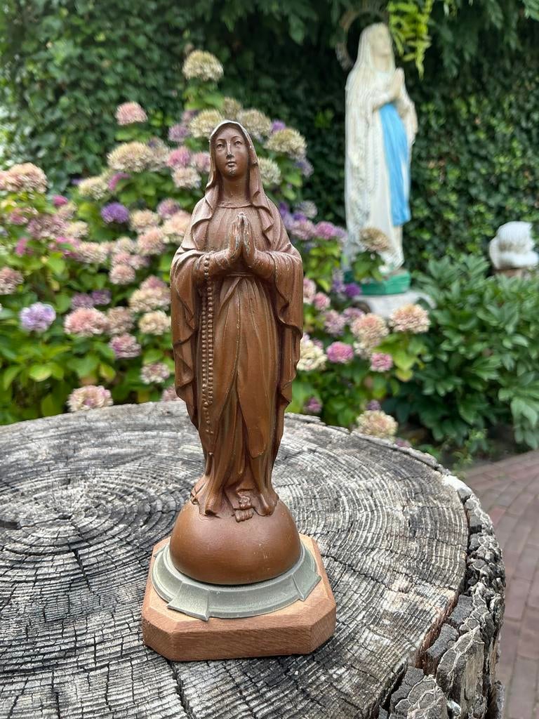Prachtig Mariabeeld ❤️ Maria van Lourdes Koper/Tin, Ophalen of Verzenden