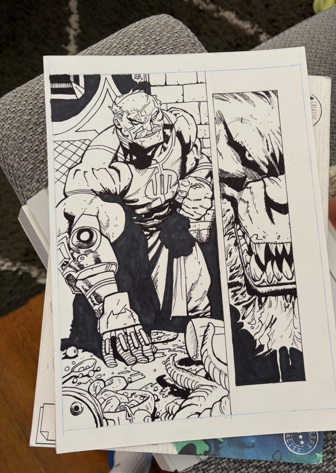 Battle beast comic tekening, Verzenden, Tekening