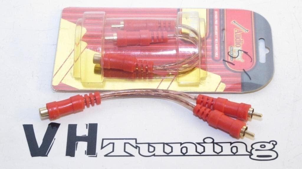 Audiopipe AMP-Y-F-2M Y RCA Audio cable, tulp splitter, Ophalen of Verzenden, Nieuw
