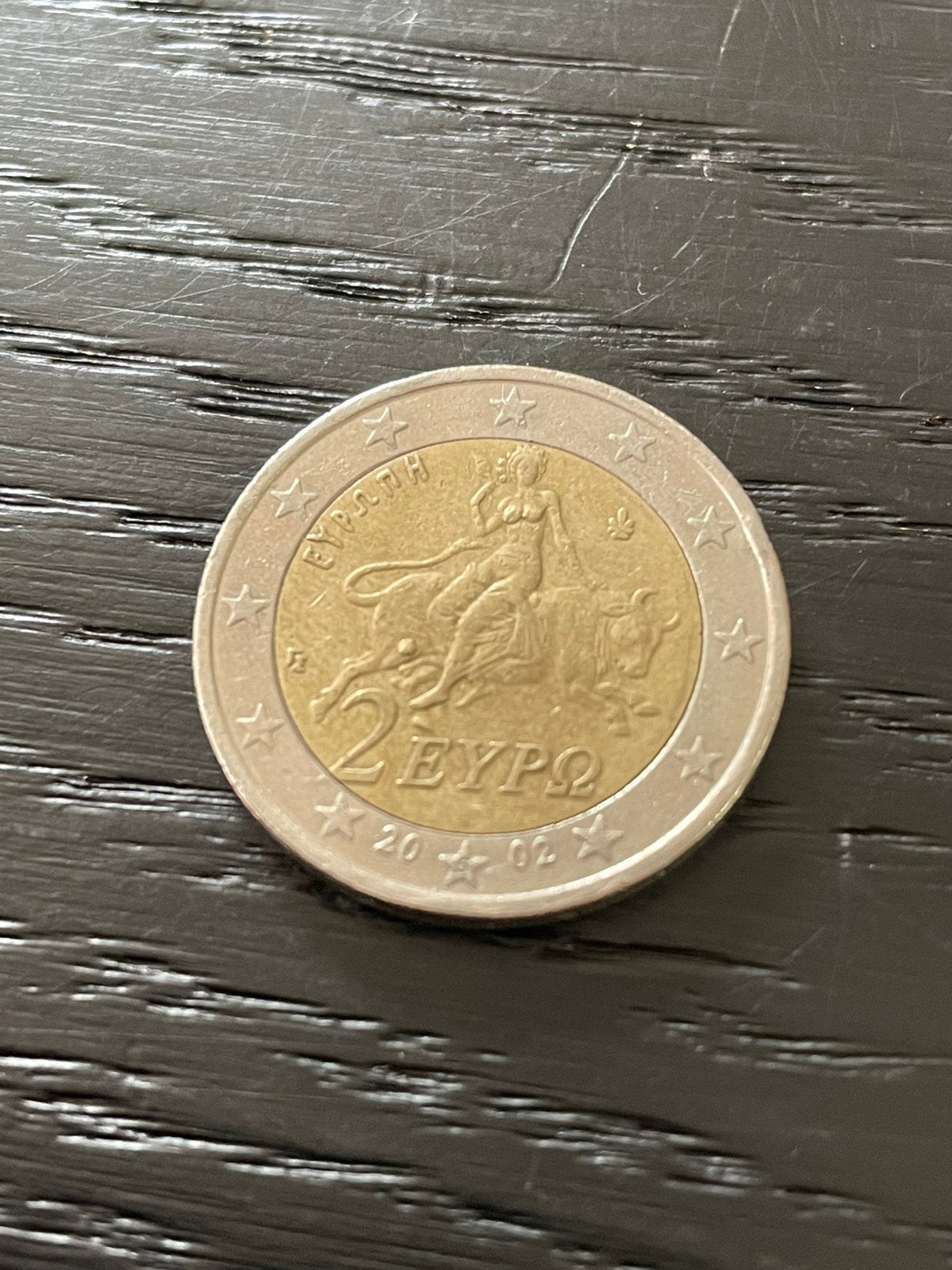 Griekse 2 Euro munt 2002 - Europa op de stier, Verzenden, Griekenland, 2 euro, Losse munt