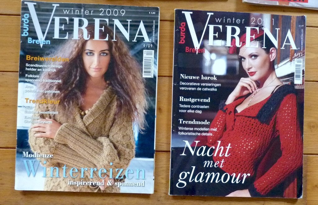 breien: 3 x burda verena  winter 2009 en 2011 + breifashion, Hobby en Vrije tijd, Breien en Haken, Verzenden, Zo goed als nieuw