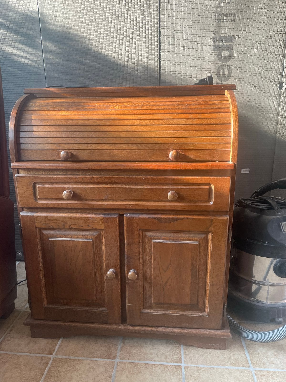 Vintage houten rolluikbureau / secretaire GRATIS GRATIS, Ophalen