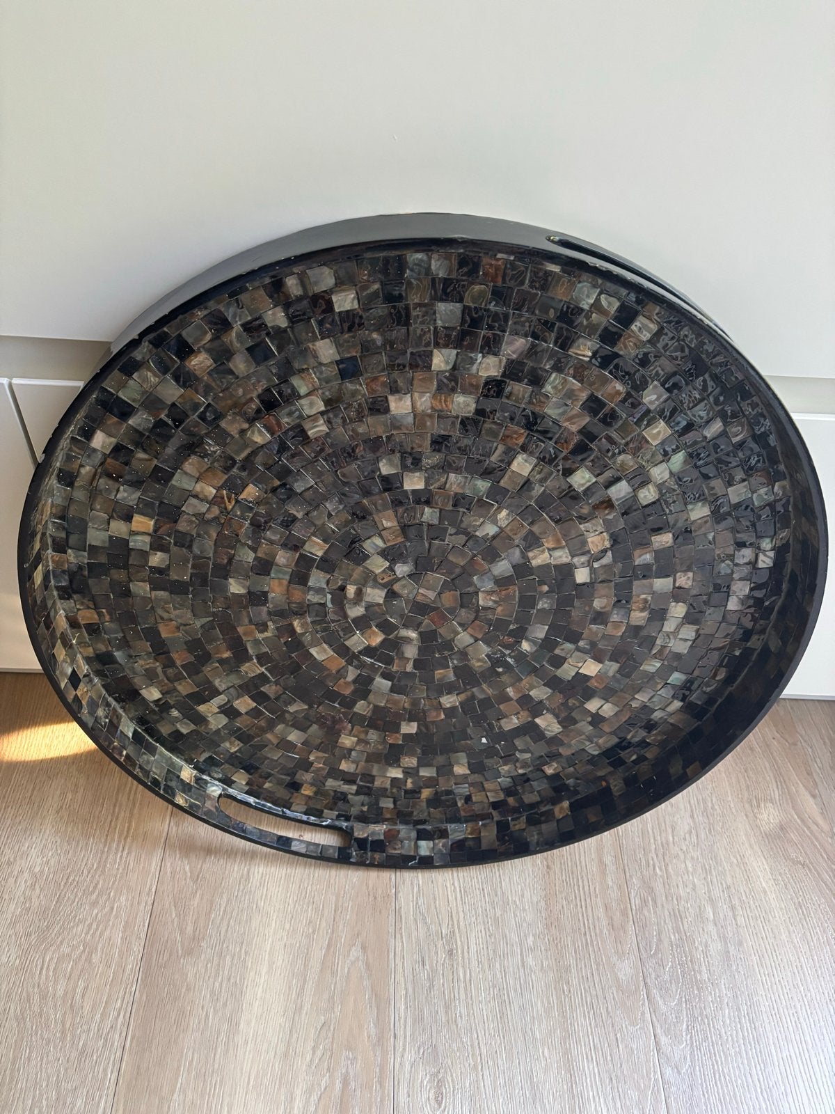 Mozaïek dienblad - doorsnee 60 cm, Ophalen, Overige materialen, Gebruikt, Rond